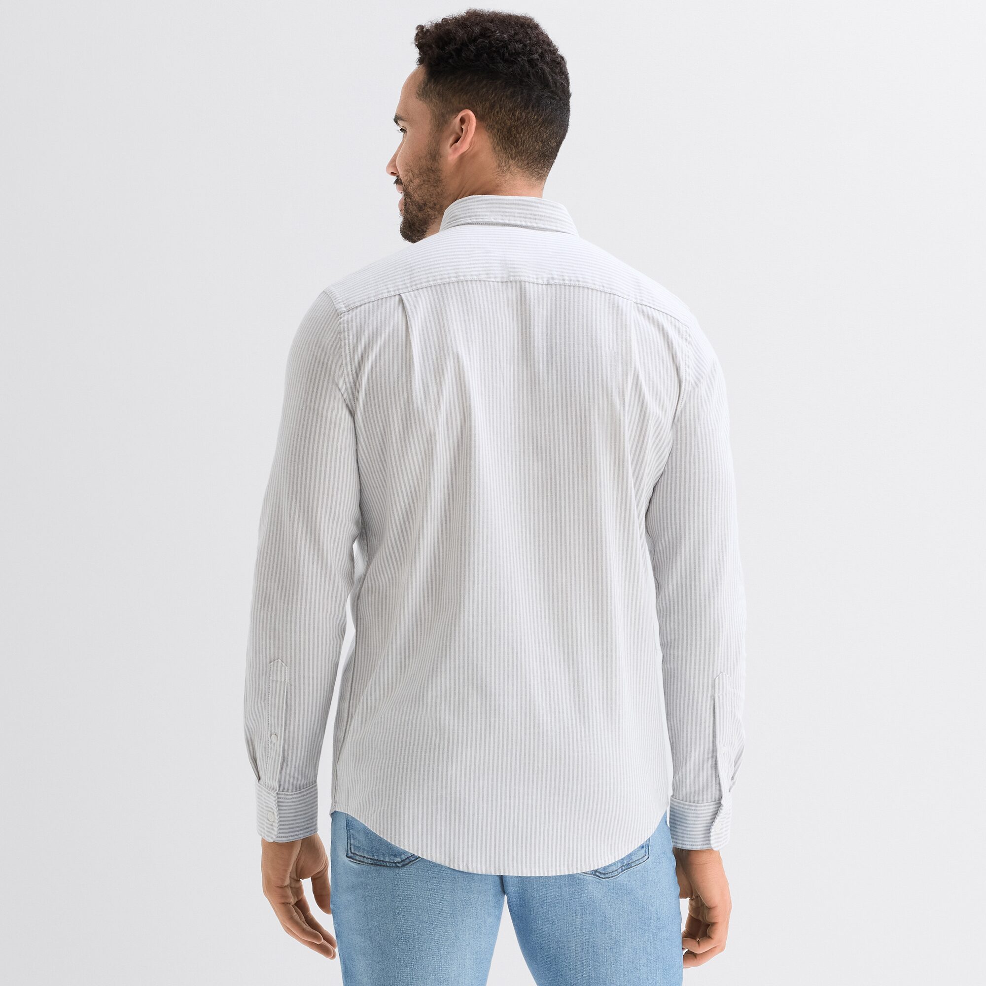 St. John's Bay Washed Oxford Mens Long Sleeve Classic Fit STRETCH FABRIC Button-Down Shirt
