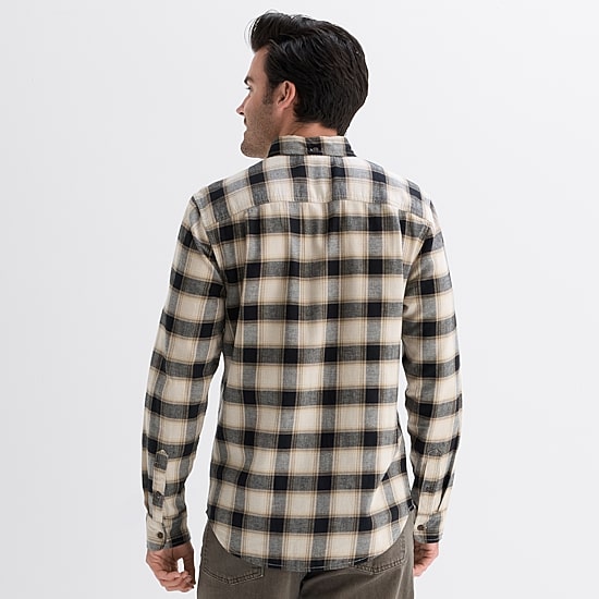 mutual weave Mens Long Sleeve Lightweight Flannel Shirt