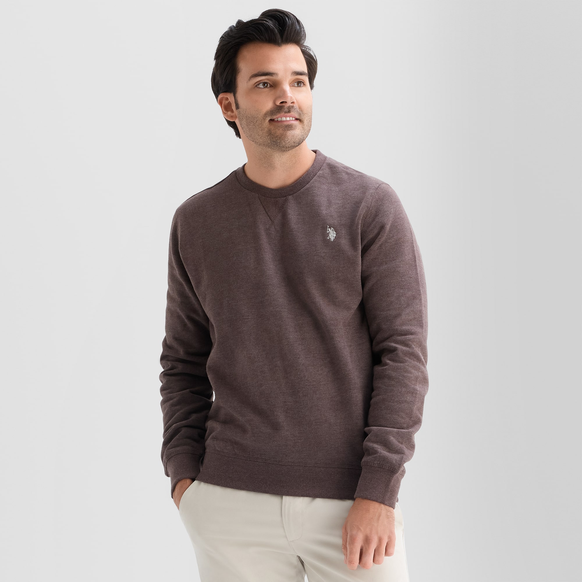 U.S. Polo Assn. Crew Fleece Mens Crew Neck Long Sleeve Embroidered Sweatshirt