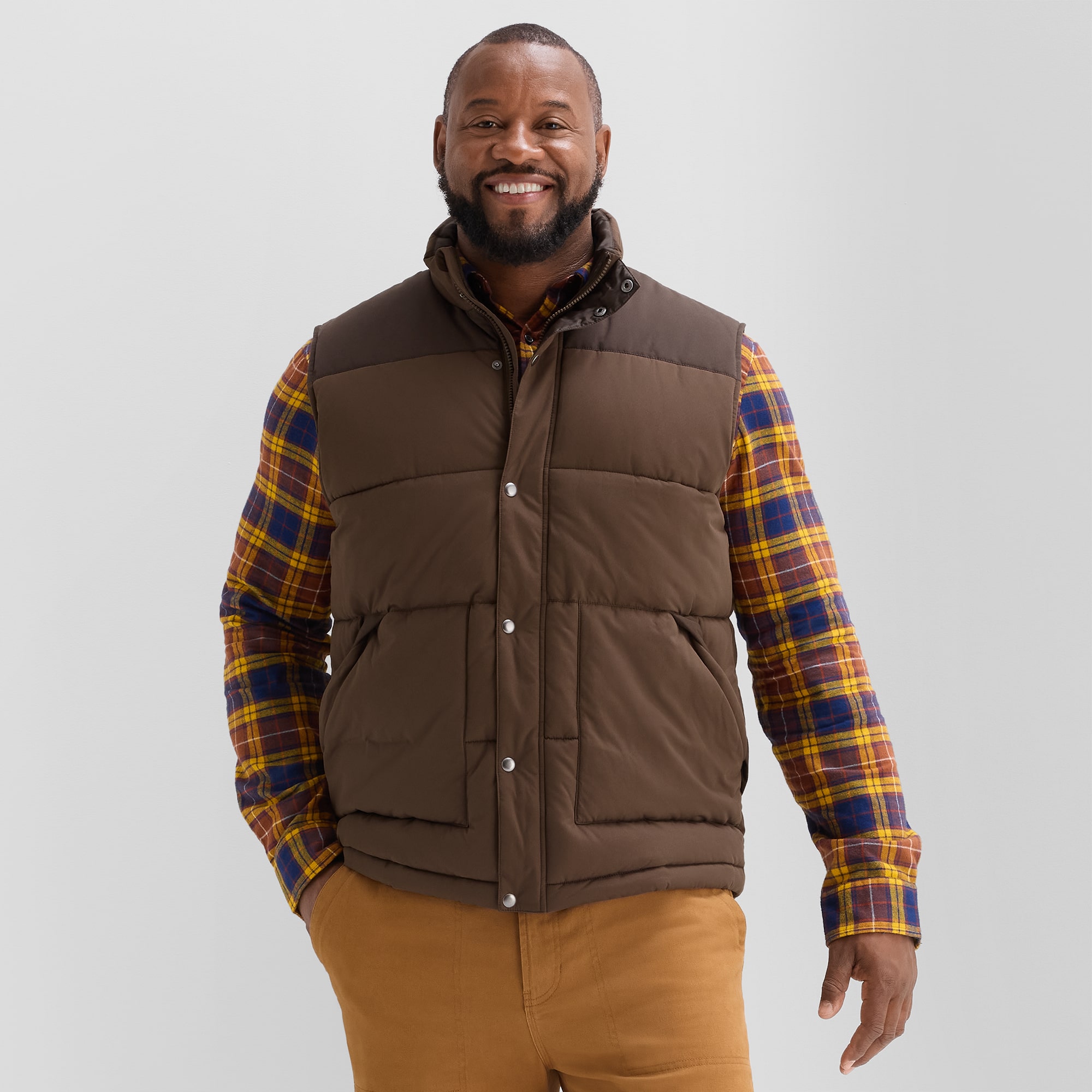 St. John's Bay Cargo Mens Heavyweight Big and Tall Puffer Vest