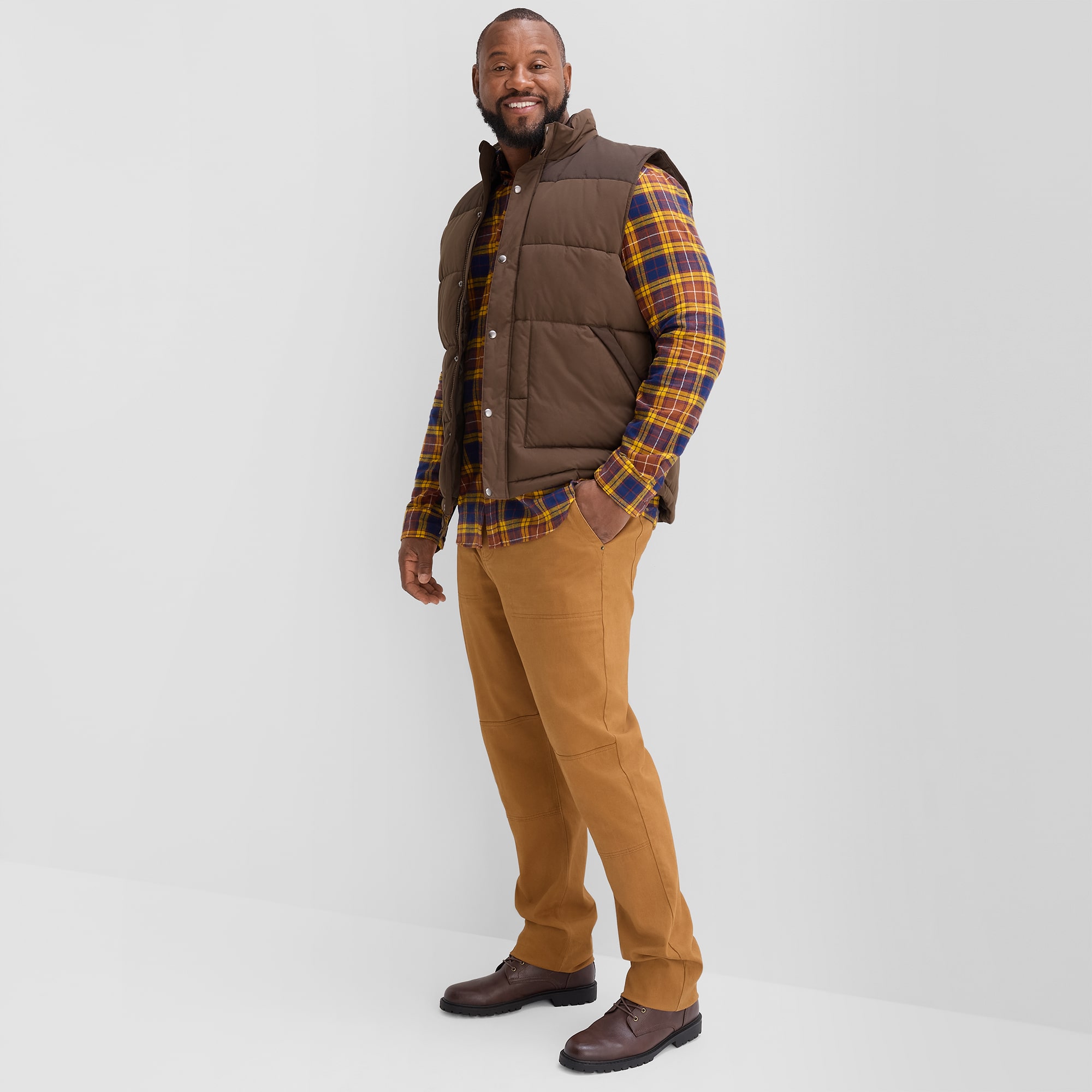 St. John's Bay Cargo Mens Heavyweight Big and Tall Puffer Vest