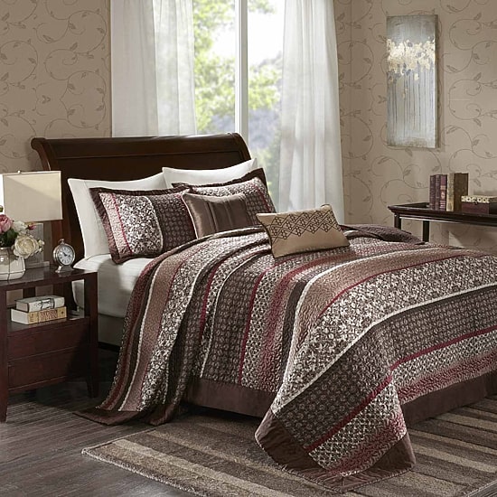 Madison Park Dartmouth 5 Piece Reversible Jacquard Bedspread Set