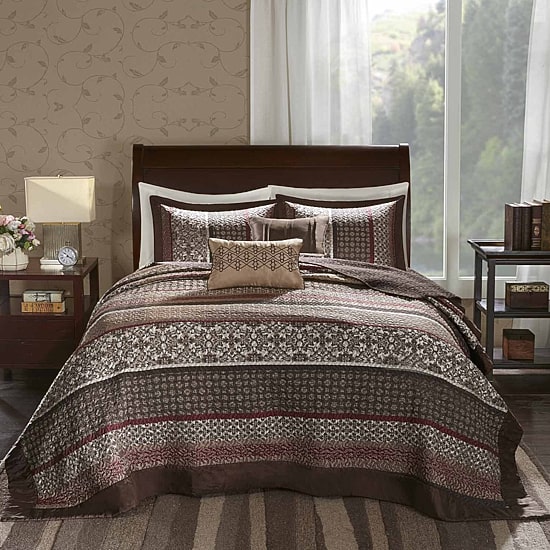 Madison Park Dartmouth 5 Piece Reversible Jacquard Bedspread Set