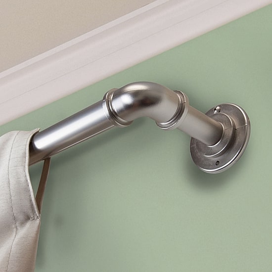 Rod Desyne Industrial Pipe Blackout 1 IN Adjustable Curtain Rod
