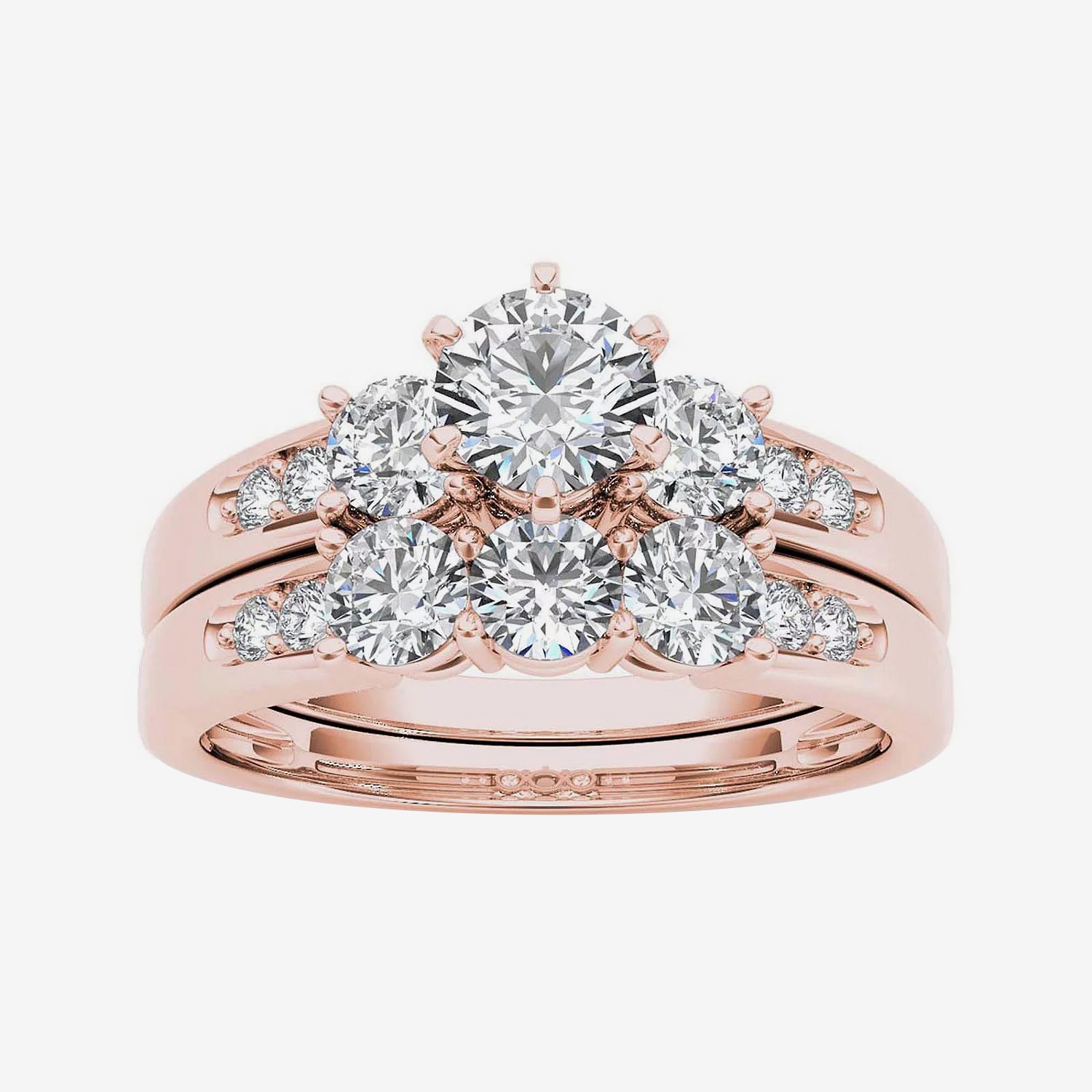 1 1/2 CT.T.W. Natural Diamond 14K Yellow Gold Bridal Set