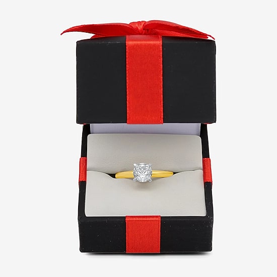 Premier Collection 1 CT. Natural Diamond Round Solitaire Engagement Ring in 14K Gold