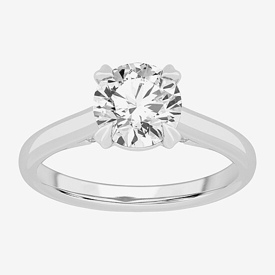 (G-H / SI1-SI2) Womens 2 CT. T.W. Lab Grown White Diamond 14K Gold Round Solitaire Engagement Ring