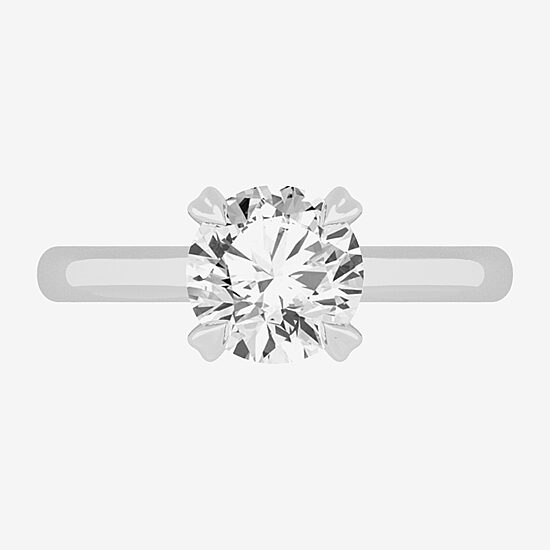 (G-H / SI1-SI2) Womens 2 CT. T.W. Lab Grown White Diamond 14K Gold Round Solitaire Engagement Ring