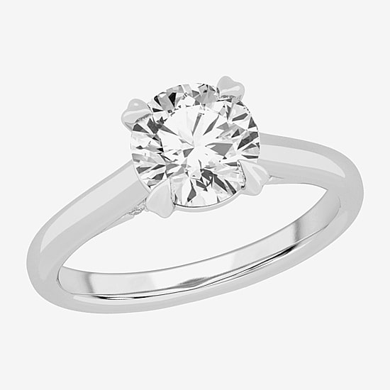 (G-H / SI1-SI2) Womens 2 CT. T.W. Lab Grown White Diamond 14K Gold Round Solitaire Engagement Ring