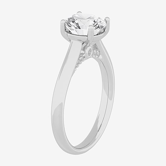 Solitaire Ring (G-H / Si1-Si2) Womens 2 CT. T.W. Lab Grown White Diamond 14K Gold Round Solitaire Engagement Ring