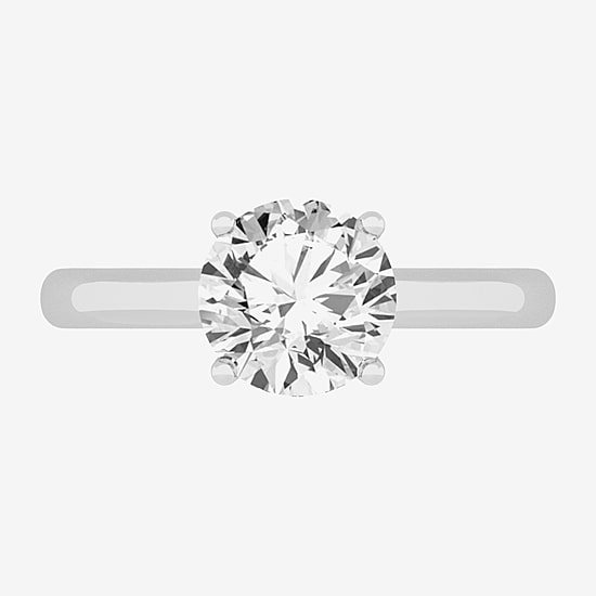 Solitaire Ring (G-H / Si1-Si2) Womens 2 CT. T.W. Lab Grown White Diamond 14K Gold Round Solitaire Engagement Ring
