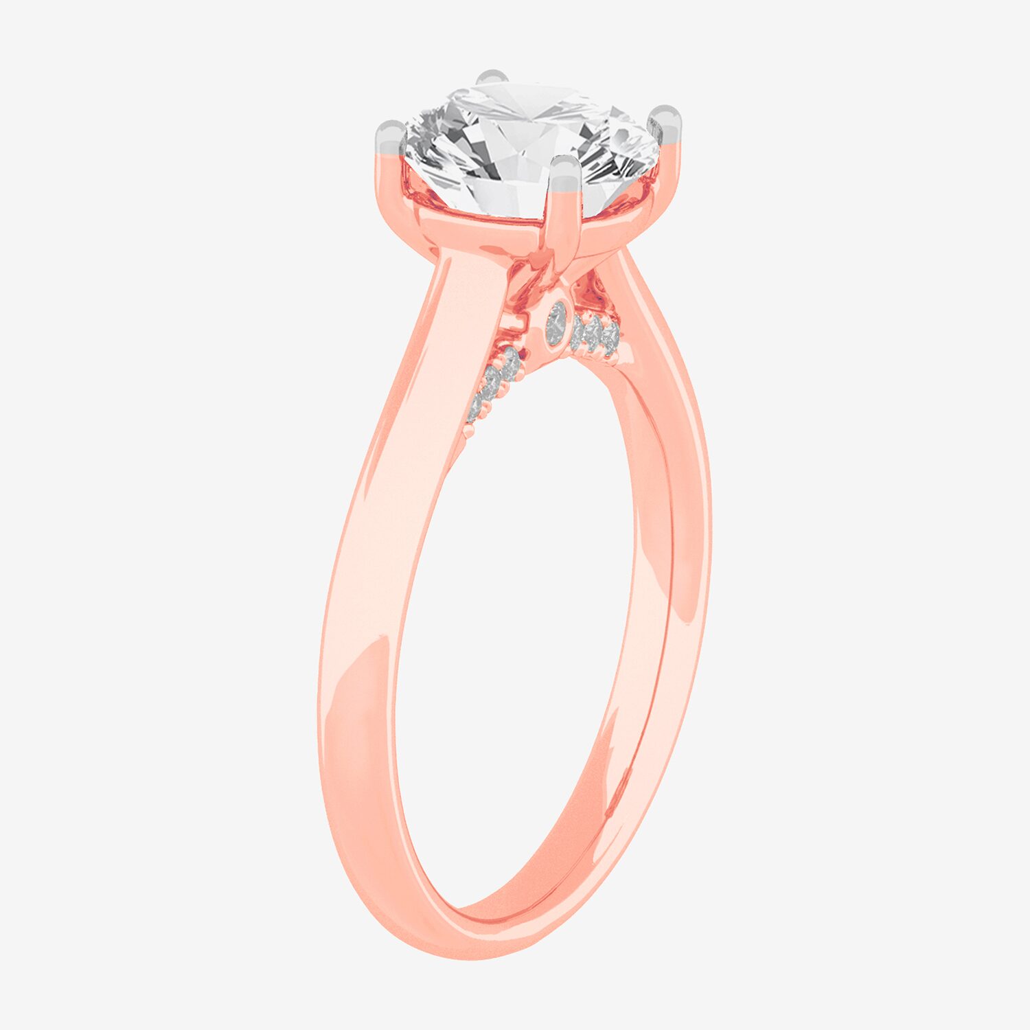 Solitaire Ring (G-H / Si1-Si2) Womens 2 CT. T.W. Lab Grown White Diamond 14K Gold Round Engagement