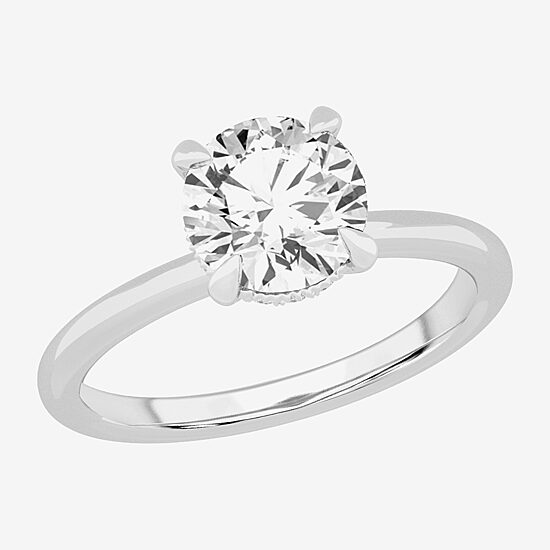 (G-H / SI1-SI2) Womens 2 CT. T.W. Lab Grown White Diamond 14K Gold Round Solitaire Engagement Ring