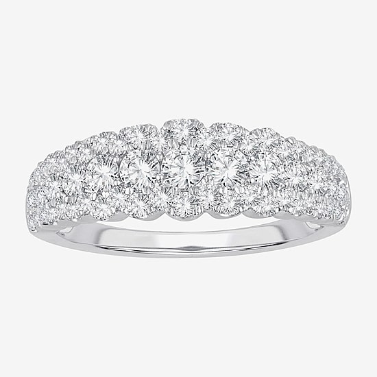 Womens 1 CT. T.W. Natural White Diamond 10K Gold Anniversary Band