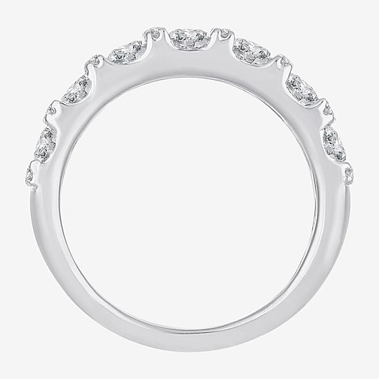 Womens 2 CT. T.W. Natural White Diamond 10K Gold Anniversary Wedding Band