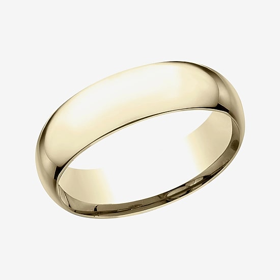 Mens 14K White Gold 7MM Light Comfort-Fit Wedding Band