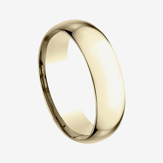 Mens 14K White Gold 7MM Light Comfort-Fit Wedding Band