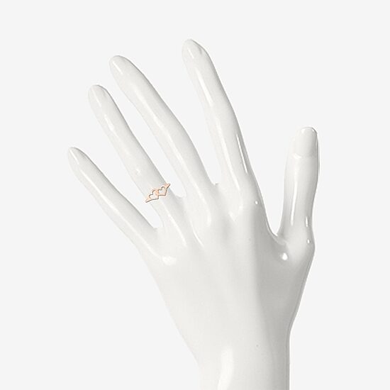 Womens 7.5MM 10K Gold Heart Band