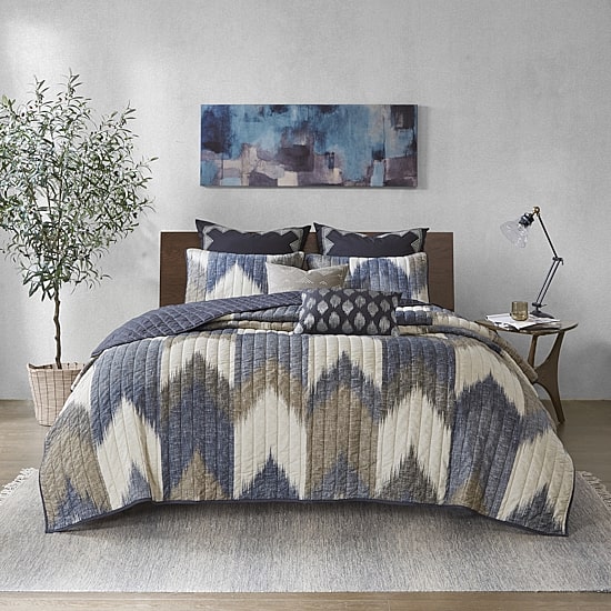 INK+IVY Alpine 3-Pc Printed Cotton Quilt Set