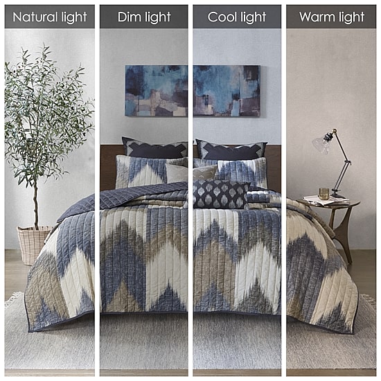 INK+IVY Alpine 3-Pc Printed Cotton Quilt Set