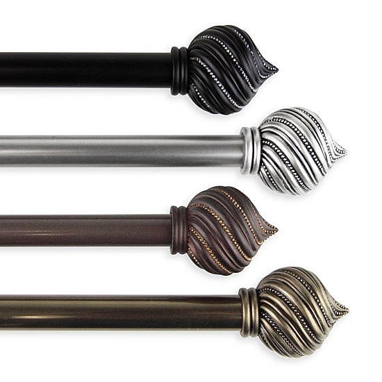 Rod Desyne Bisque 13/16" Adjustable Curtain Rod