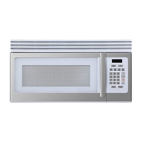 Black & Decker Over The Range 1.6 Cubic Feet Microwave with Top Mount Air Recirculation Vent - White