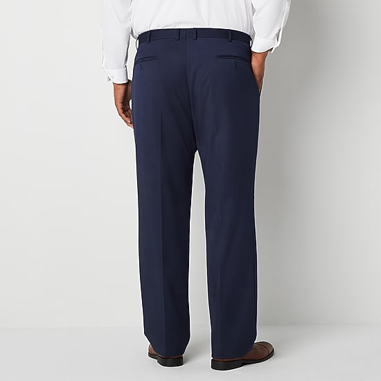 J. Ferrar Ultra Comfort Mens Big and Tall Stretch Fabric Classic Fit Flat Front Suit Pant