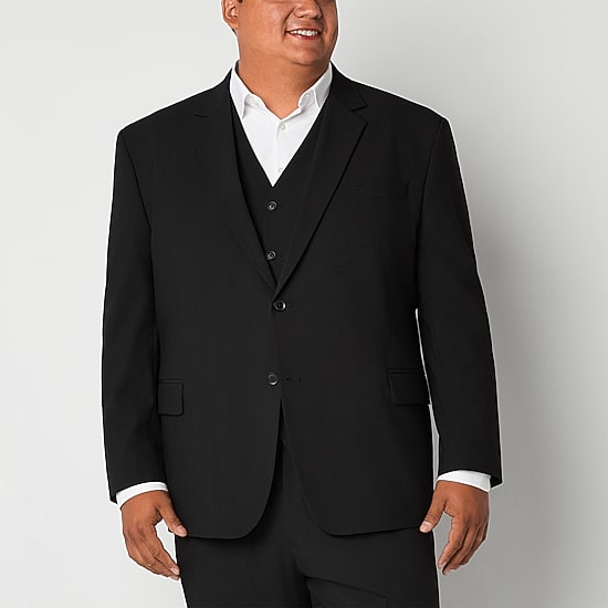 J. Ferrar Ultra Comfort Mens Stretch Fabric Regular Fit Big and Tall Suit Jacket