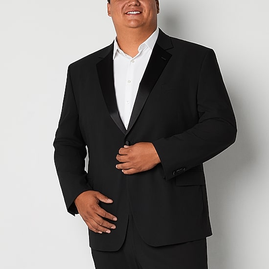 J. Ferrar Ultra Comfort Evening Edition Mens Big & Tall Tuxedo Jacket
