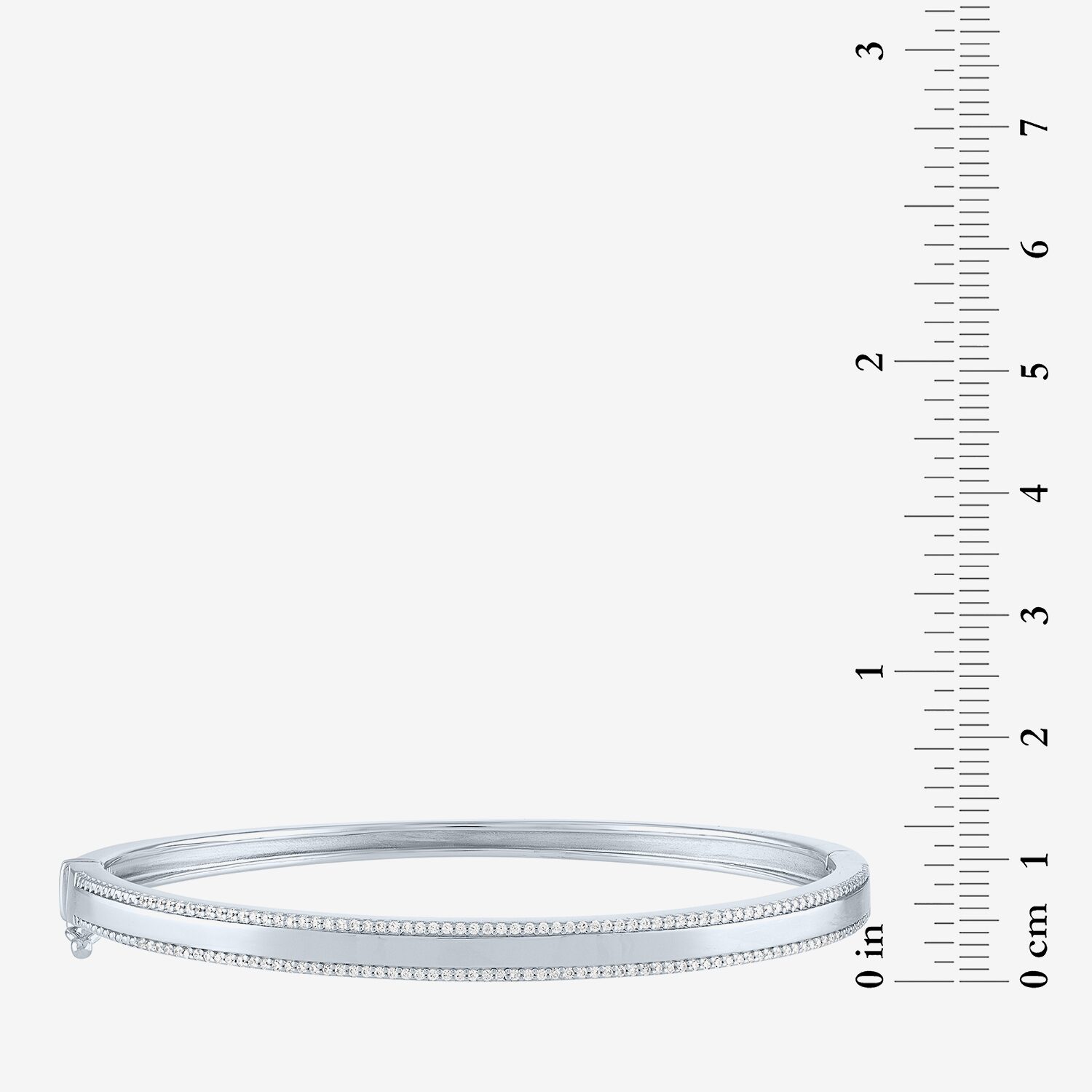 Diamond Addiction (G-H / Si2-I1) Womens 1/2 CT. T.W. Lab Grown White Sterling Silver Bangle Bracelet