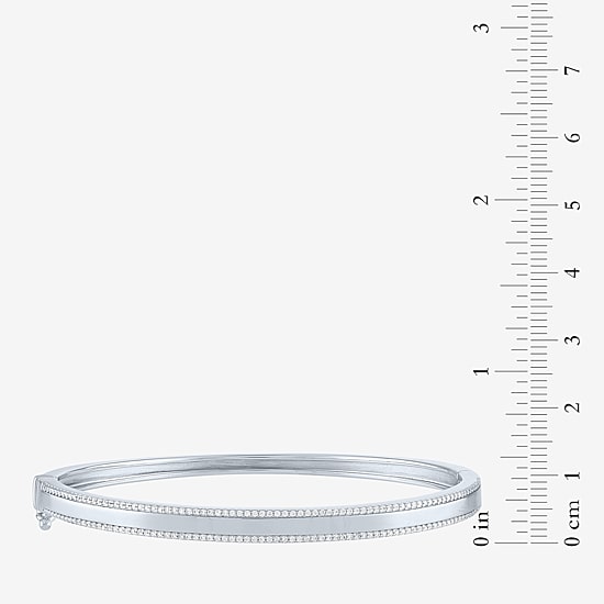 Diamond Addiction (G-H / Si2-I1) Womens 1/2 CT. T.W. Lab Grown White Diamond Sterling Silver Bangle Bracelet
