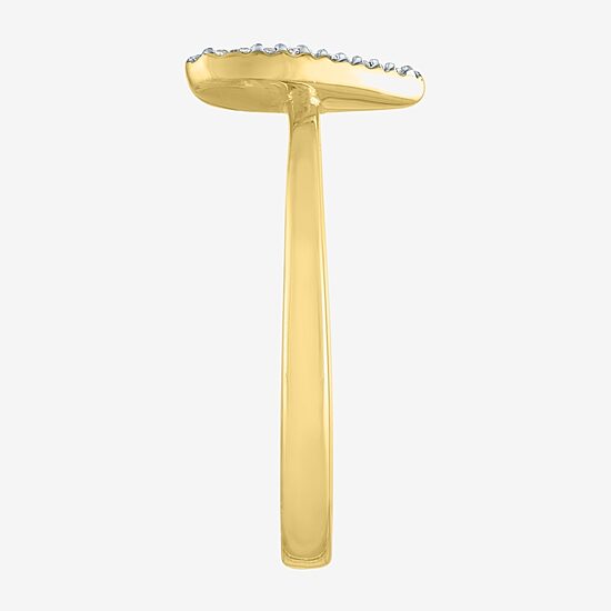 Diamond Addiction (G-H / Si2-I1) Womens 1/6 CT. T.W. Lab Grown White Diamond 14K Gold Over Silver Sterling Silver Heart Cocktail Ring