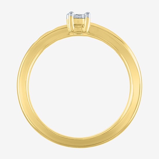 Diamond Addiction (G-H / Si2-I1) Womens 1/10 CT. T.W. Lab Grown White Diamond 14K Gold Over Silver Cocktail Ring