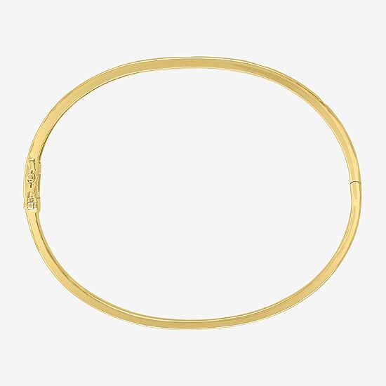 Diamond Addiction Womens 1/10 CT. T.W. Natural White Diamond 14K Gold Over Silver Sterling Silver Heart Bangle Bracelet