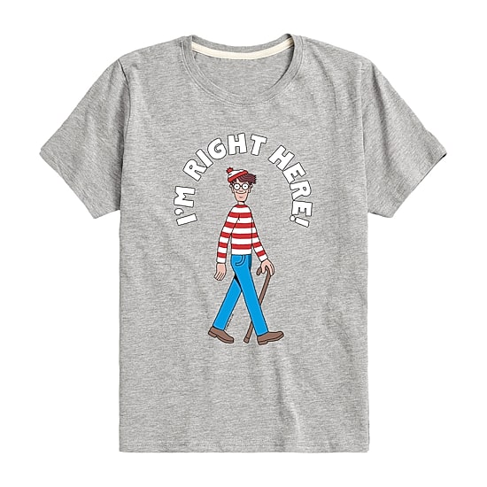 Where'S Waldo Little & Big Kid Boys Crew Neck Short Sleeve Regular Fit Graphic T-Shirt