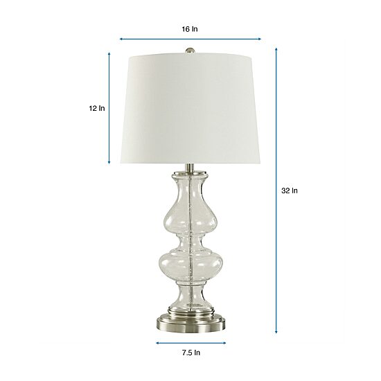 Stylecraft 32" Timeless Glass Table Lamp