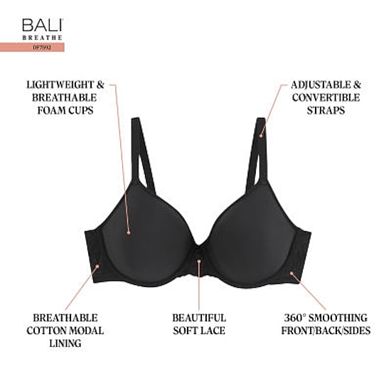 Bali Breathe Lightweight Cotton Modal T-Shirt Bra DF7592