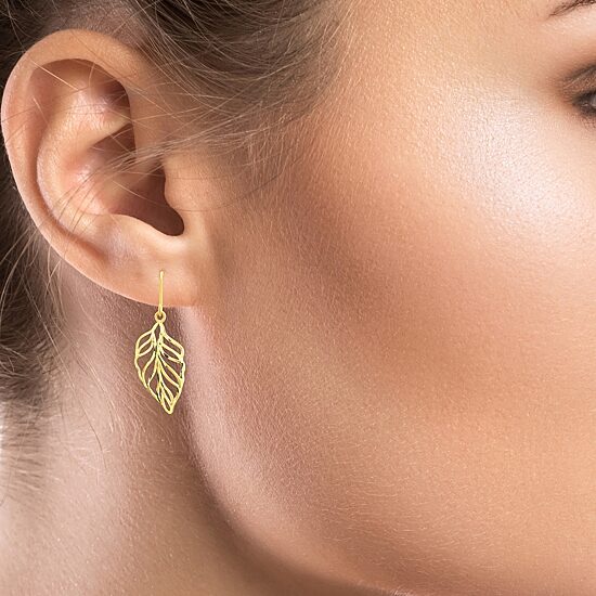 Womens 14K Gold Drop Earrings