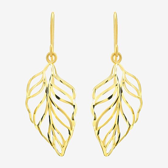 Womens 14K Gold Drop Earrings