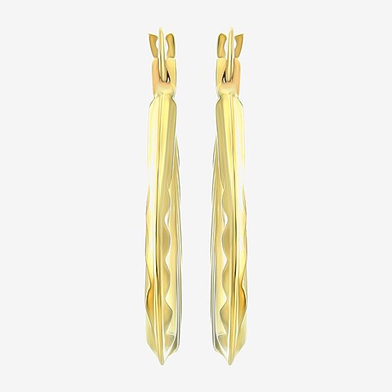 Womens 14K Gold 18mm Round Hoop Earrings