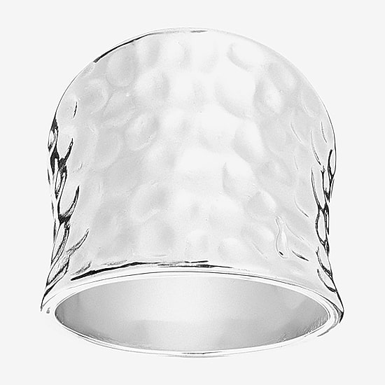Womens 6.8mm Sterling Silver Band