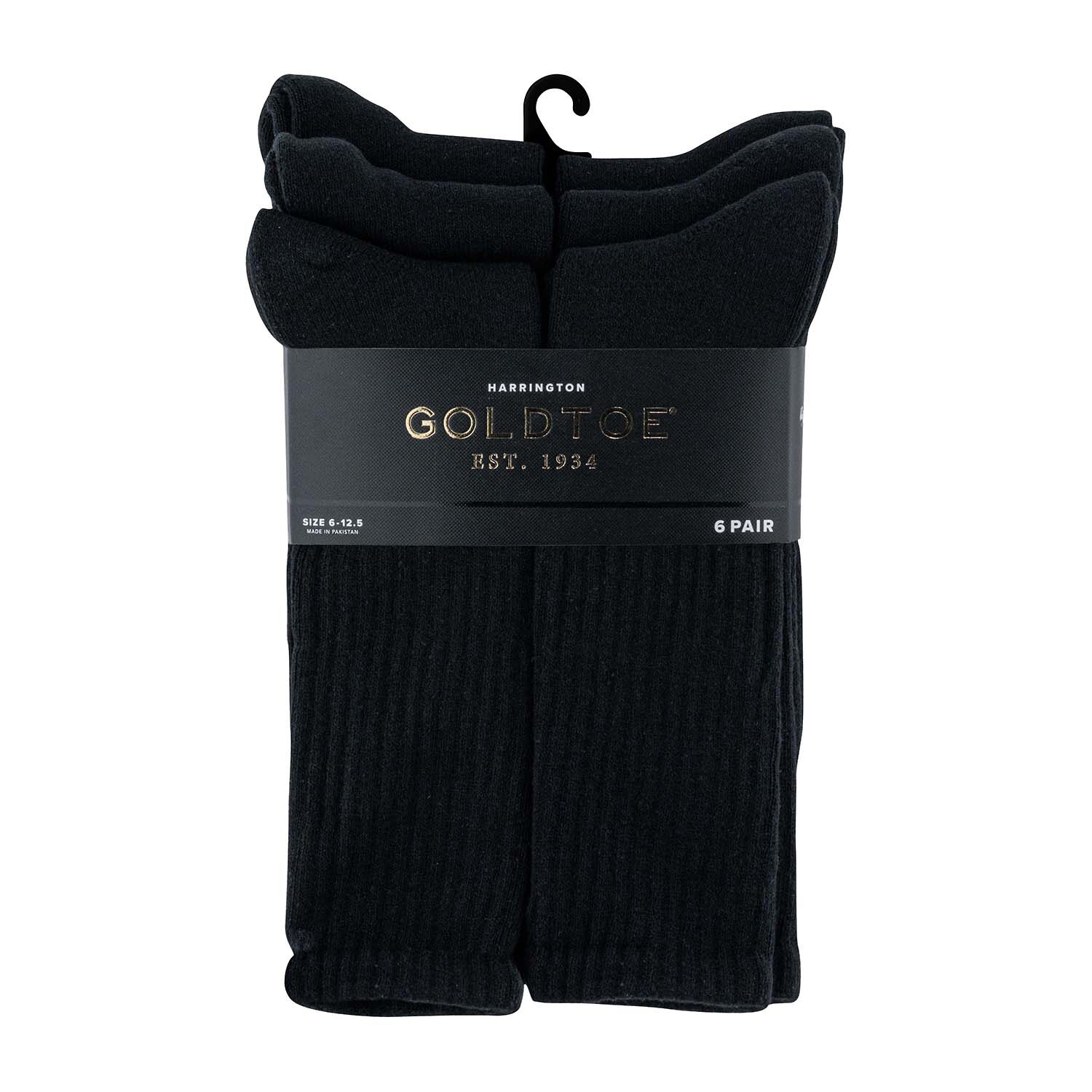 Gold Toe Harrington Mens 6 Pair Crew Socks
