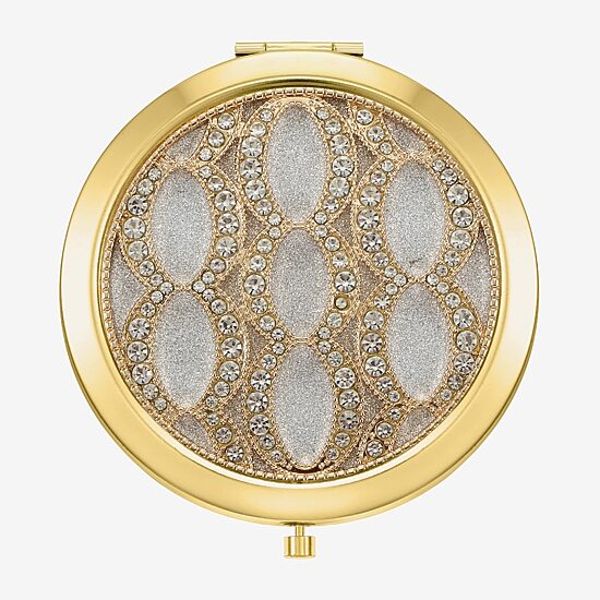 Monet Jewelry Gold Tone Compact Mirror