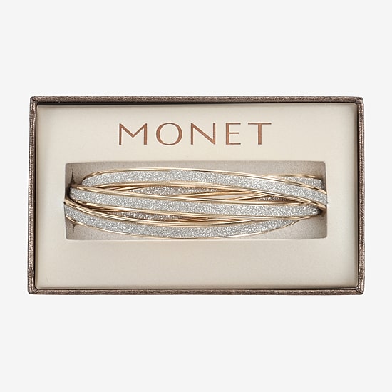 Monet Jewelry Two Tone Womens Bangle Bracelet