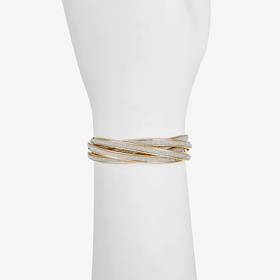 Monet Jewelry Two Tone Womens Bangle Bracelet