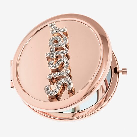 Monet Jewelry Rose Tone Sister Rose Tone Mirrored Compact Mirror