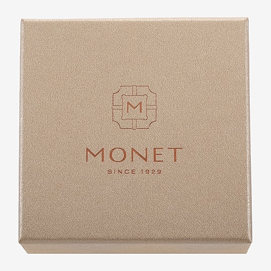 Monet Jewelry Red Rose Gold Tone Crystal Pin