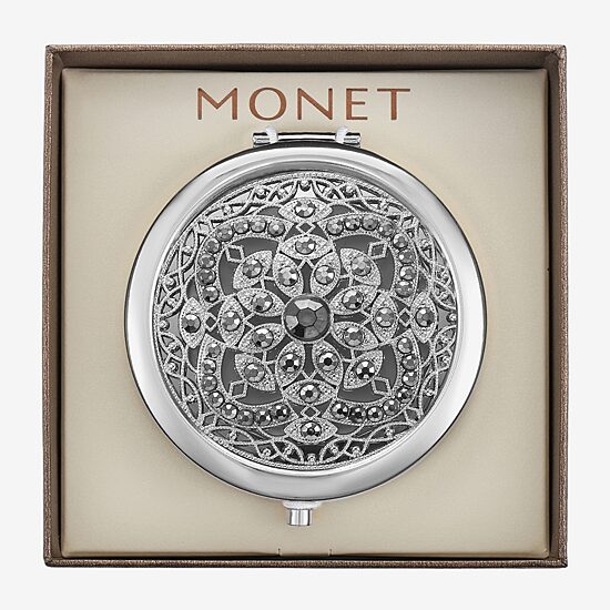 Monet Jewelry Rose Tone Compact Mirror