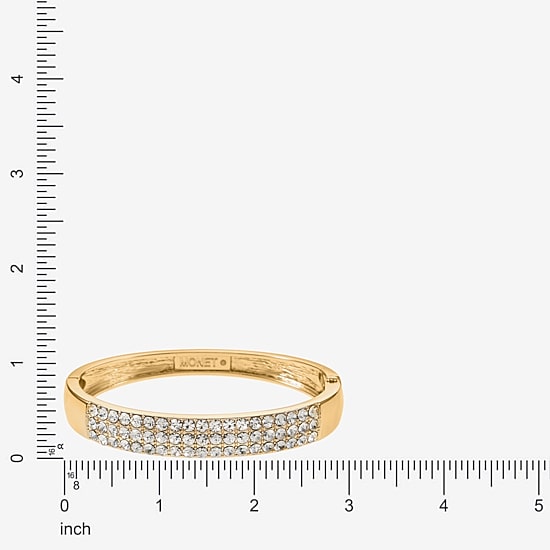 Monet Jewelry Gold Tone Womens Glass Bangle Bracelet