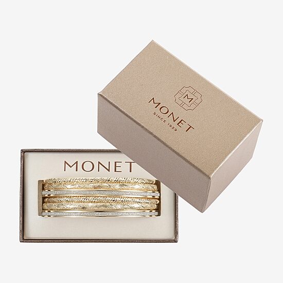 Monet Jewelry Two Tone Bangle Womens 6-pc. Bracelet Set